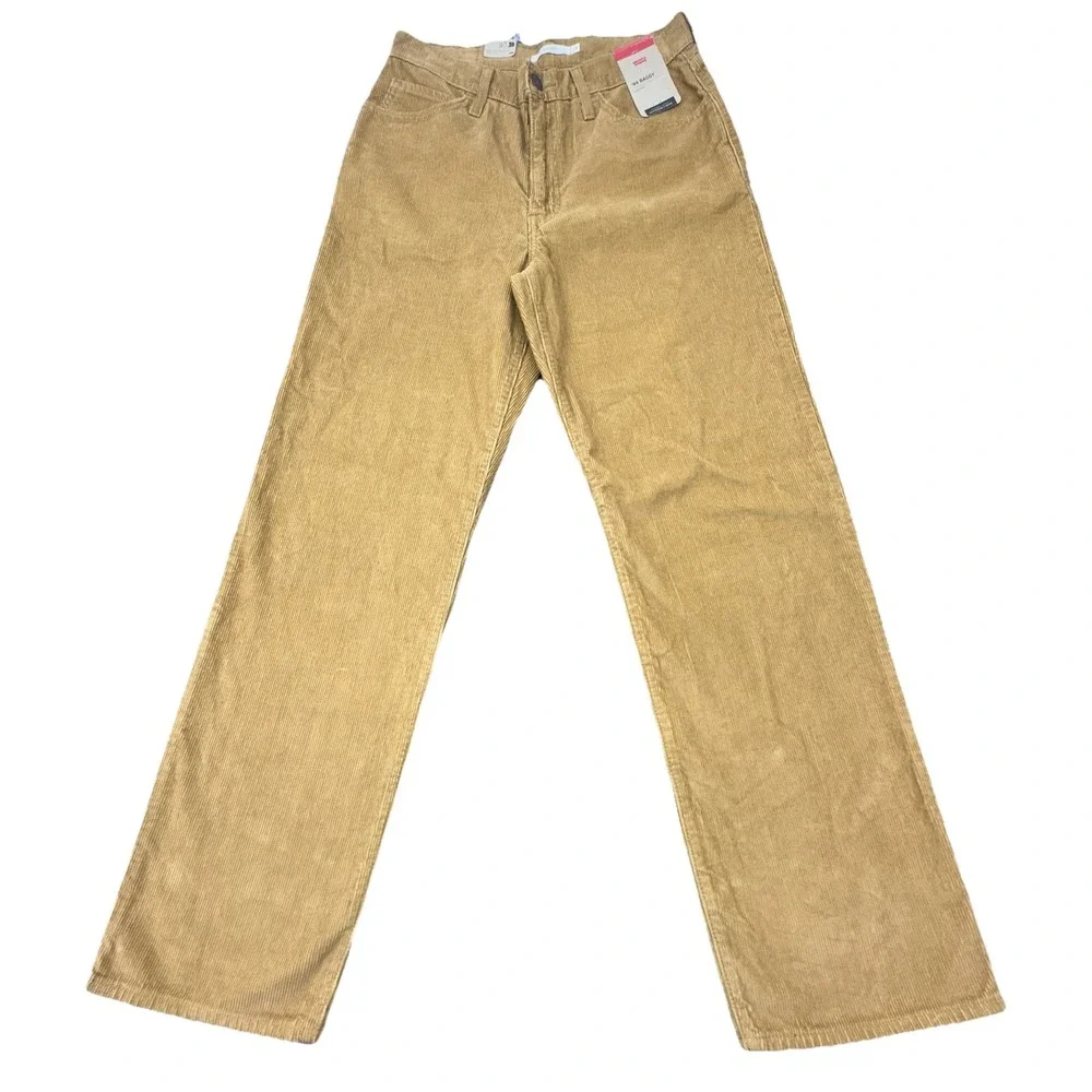 Levi's 94 Baggy Corduroy Pants Camel Tan Women's Size‎ 29 NWT Waterless